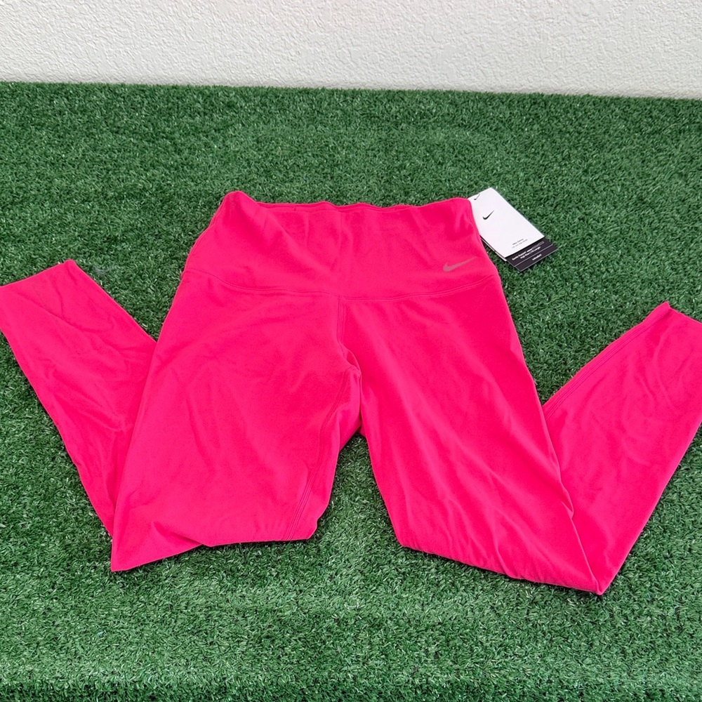 Nike Women’s Dri-Fit Hot Pink Athletic Leggings. High Rise 7/8 Length. Small NWT